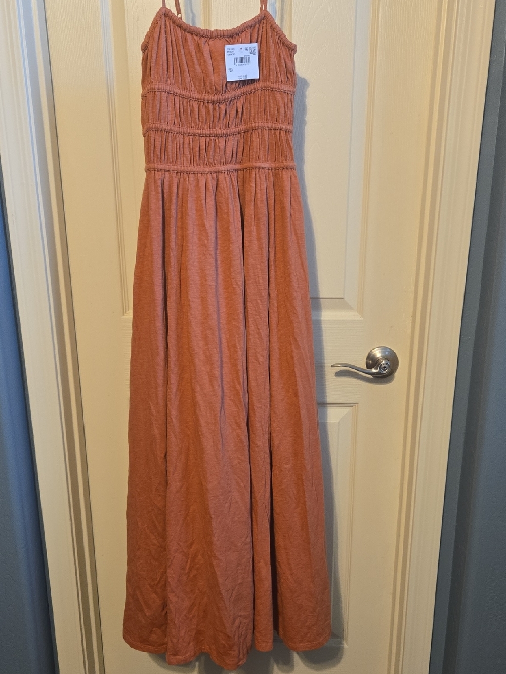 American Eagle Outfitters Rust Orange Smocked Dress Top